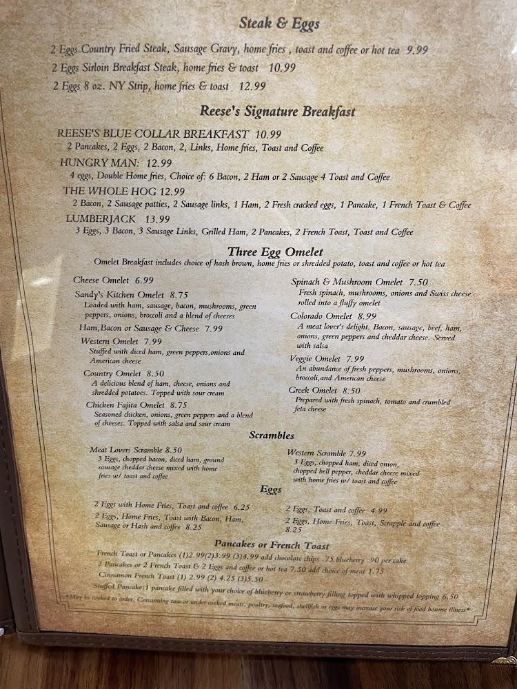 Reese's Hideaway Menu image 4